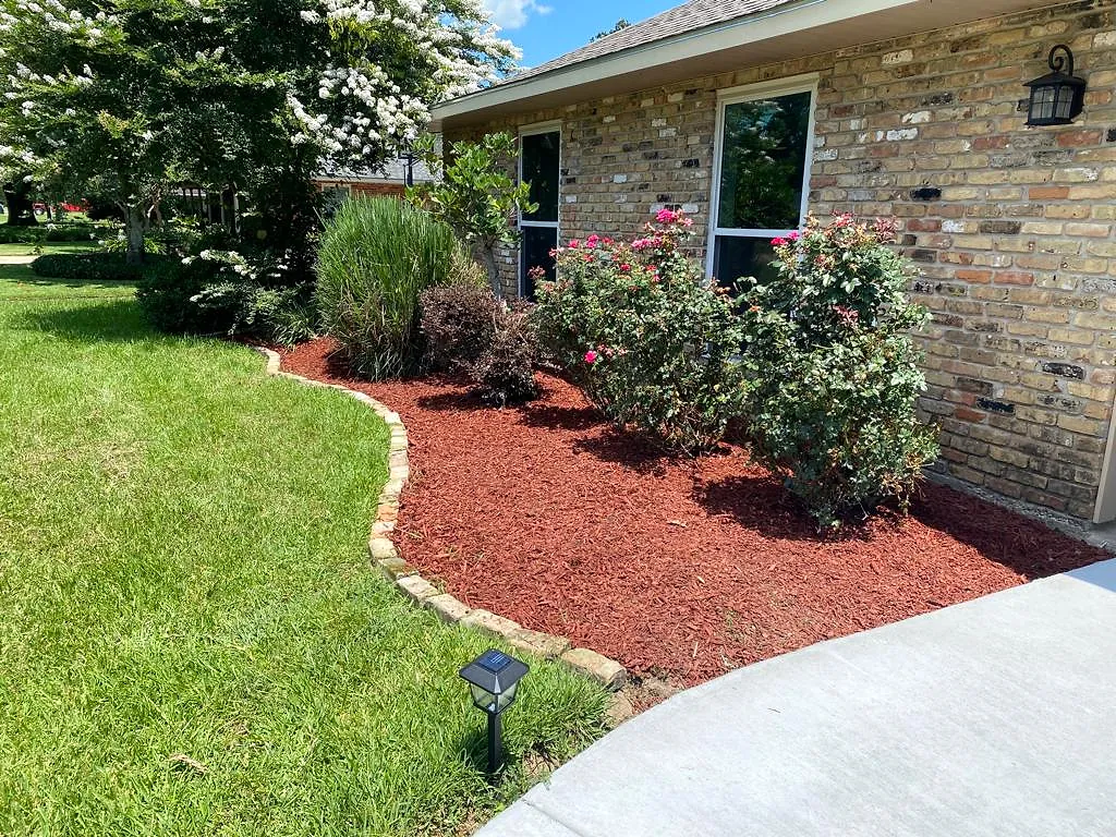 Brick-edged bed